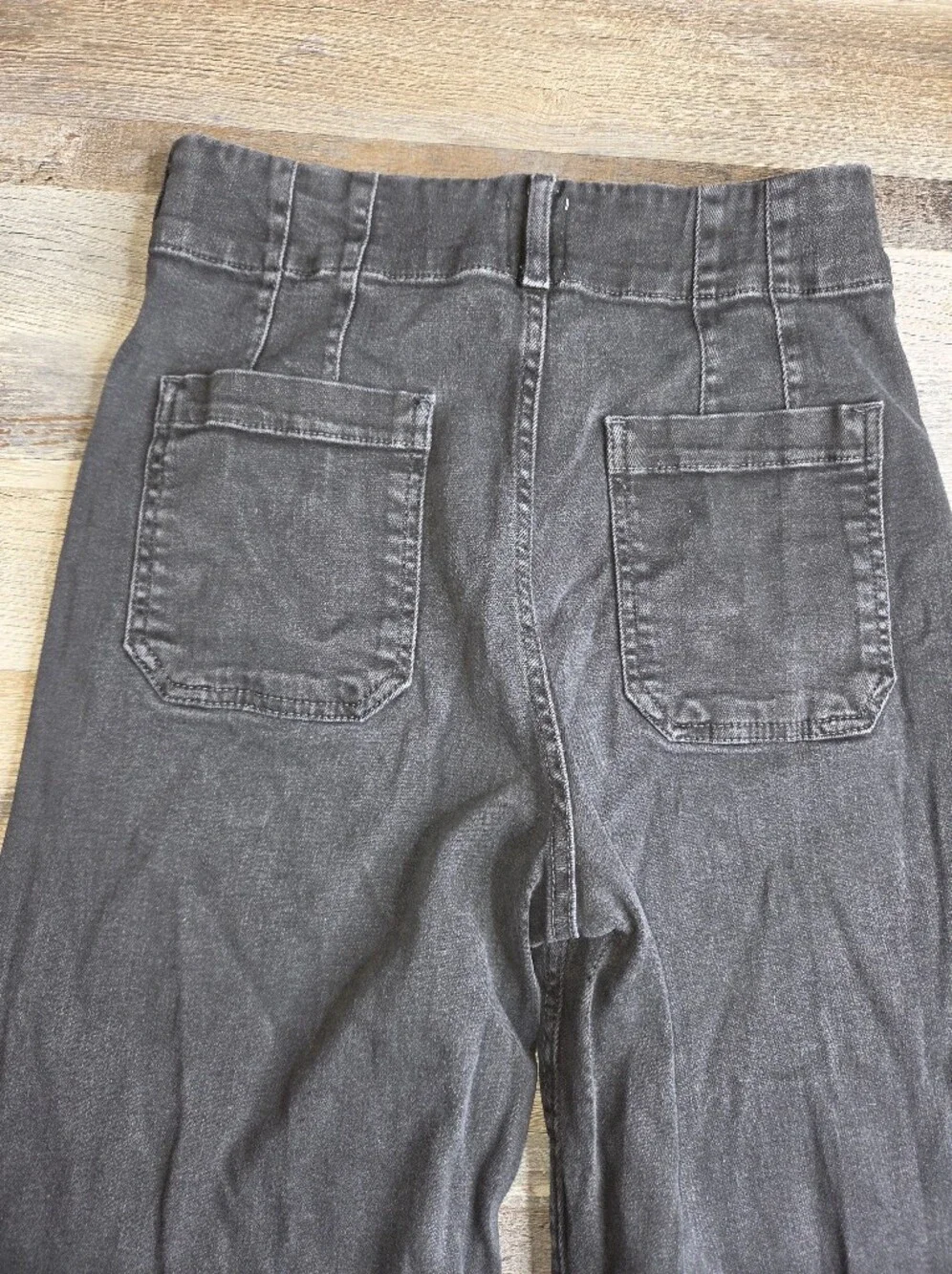 Maeve By Anthro The Colette Jeans Black Size 29 High Rise Wide Leg Cropped